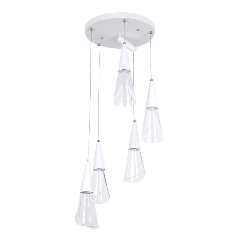 Светильник 45*45*35-85 см, *LED*21W, 3000-6000K, LED4U L7106-6 WТ, Белый