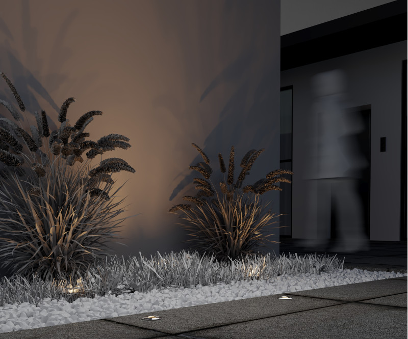 Встраиваемый светильник 6,2*9 см, LED*1W, 3000 К, Flash O044DL-L1S3K3 Maytoni Outdoor, Серебро