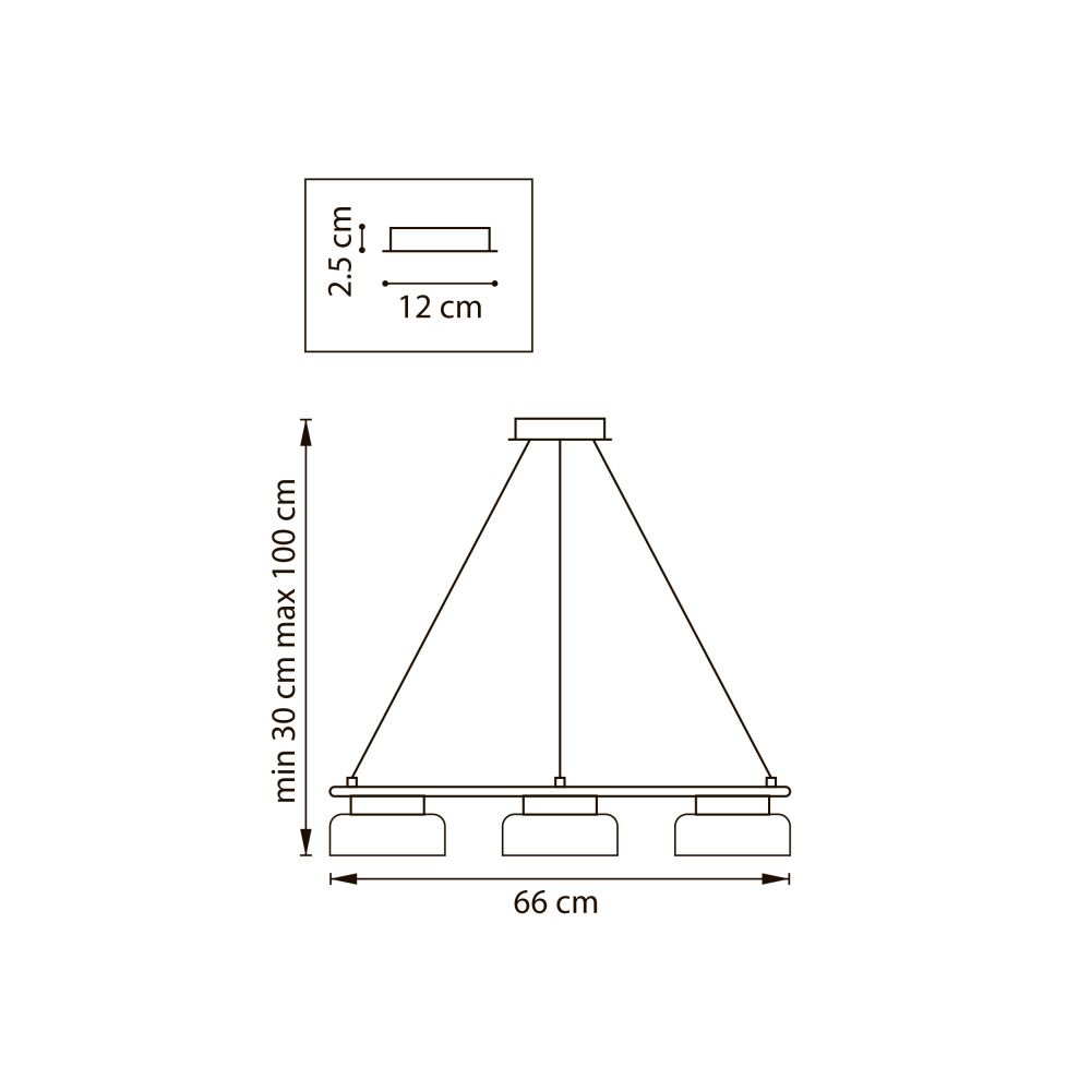 Люстра 66*58,9*100 см, 6*Gx53*12W, Lightstar Fico II 740167, Черный