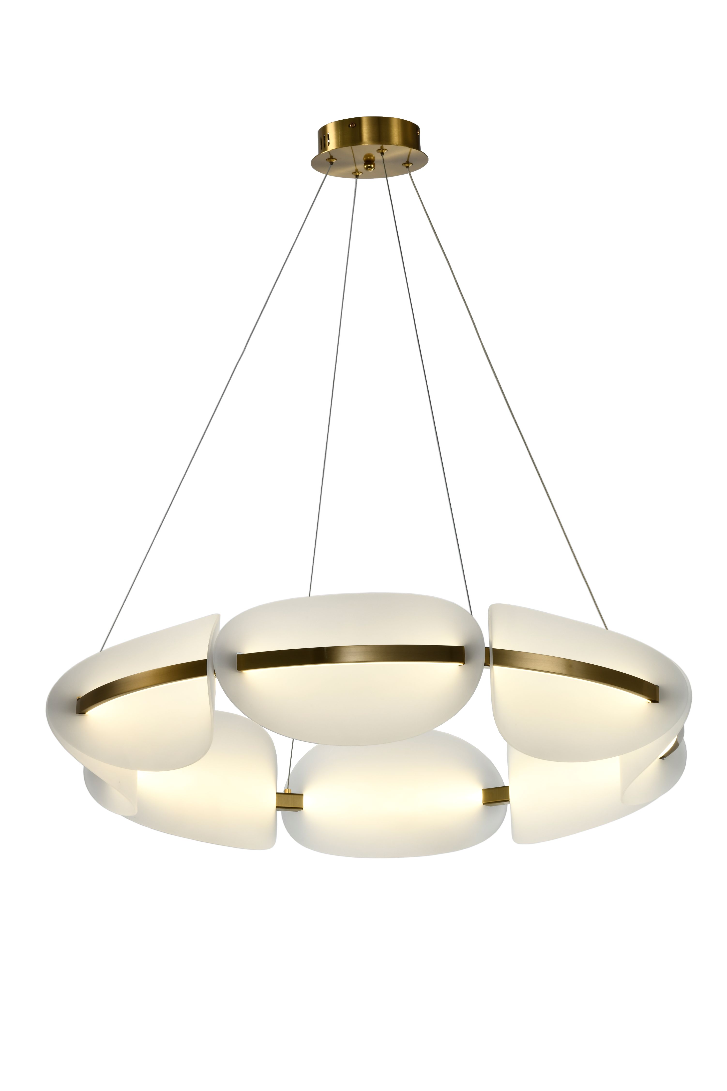 Светильник подвесной 80*18 см, LED 40W 4000K латунь Zortes Moon ZRS.1210.80