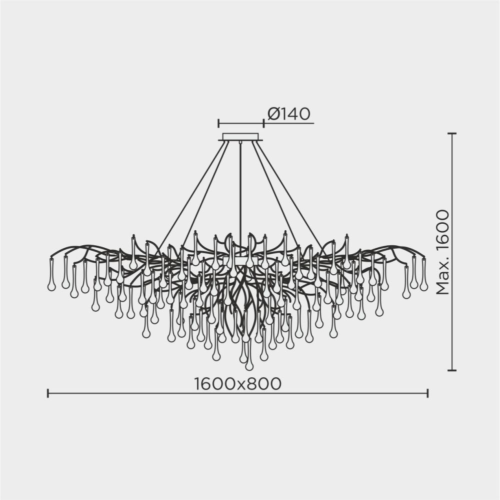 Подвесная люстра MODESTYLE MS.2105.1600 SL
