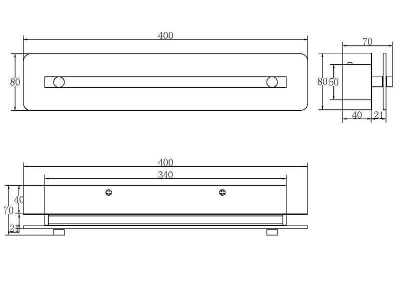 Бра 40*7*8 см, LED*11W, 3000 К, Maya P091WL-L7G3K Maytoni, Золото