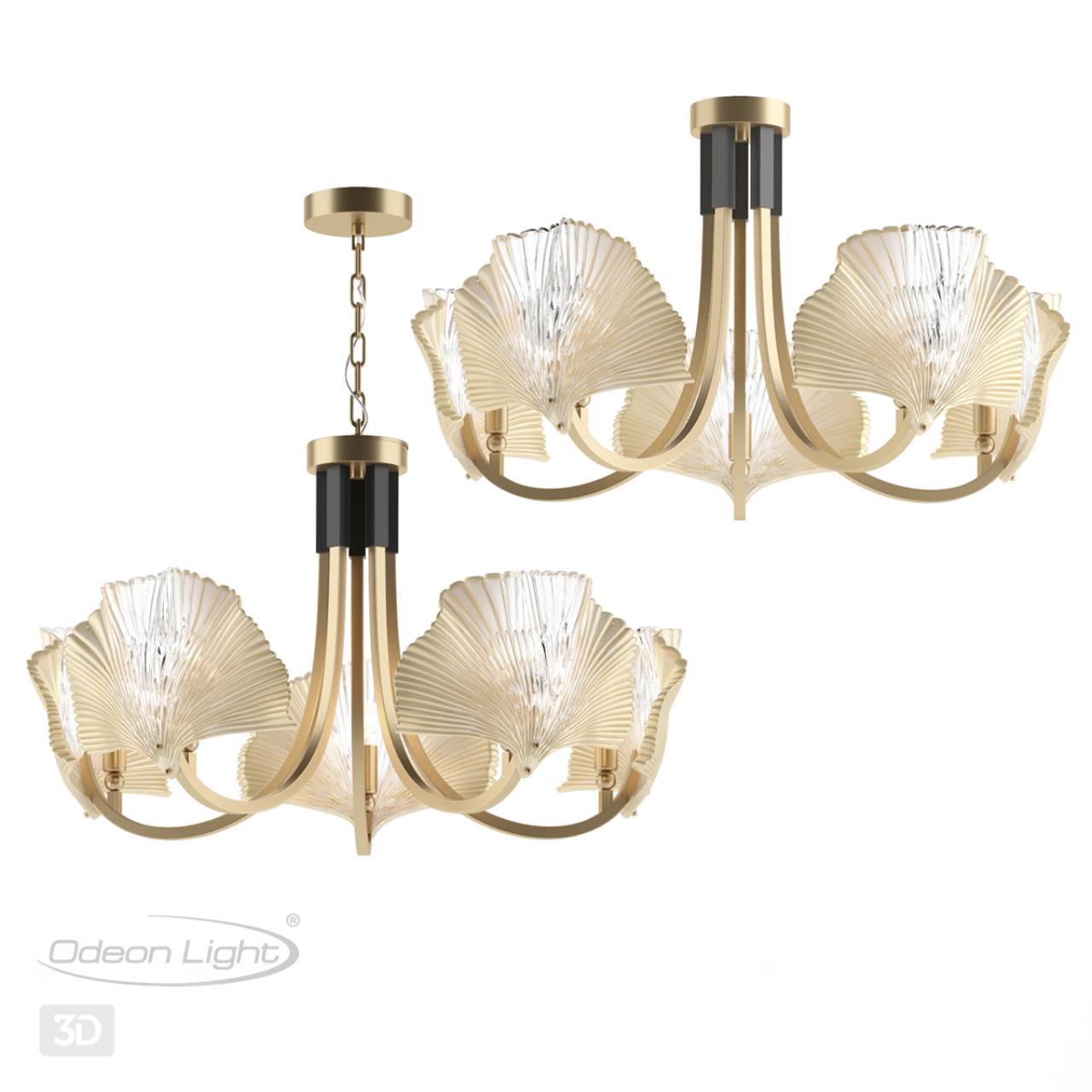 Подвесная люстра Диаметр 78 см Odeon Light Ventaglio 4870/5 золото
