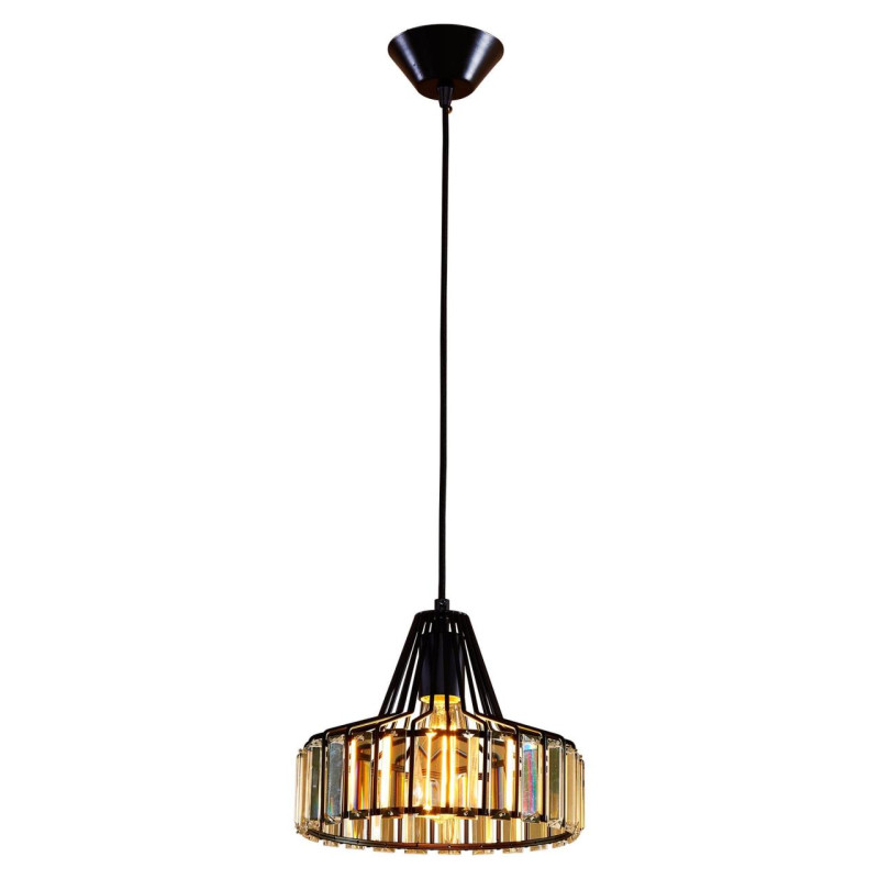 Подвес CITILUX Эдисон CL450211 Черн+Хрусталь, диаметр 26 см