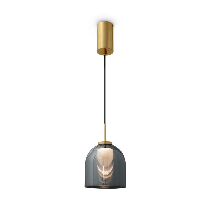 Светильник 15 см, 5W, 3000K, Freya Fume FR5399PL-L4BS1, латунь