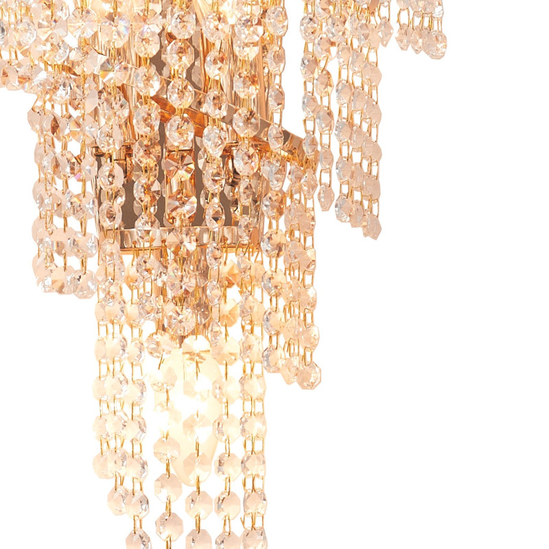 Бра Favourite Phoenix 2903-3W, D150*W260*H455, каркас бронзового цвета, плафон состоит из каскада хрустальных подвесок