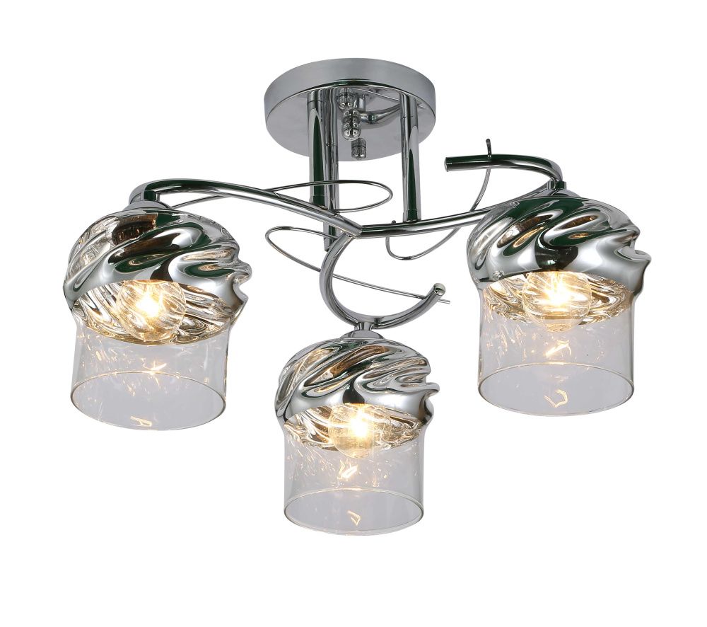 Люстра L410 x W410 x H250, мм, 3*40W (120W), CHROME(ХРОМ) Rilon 06393/3 CHROME