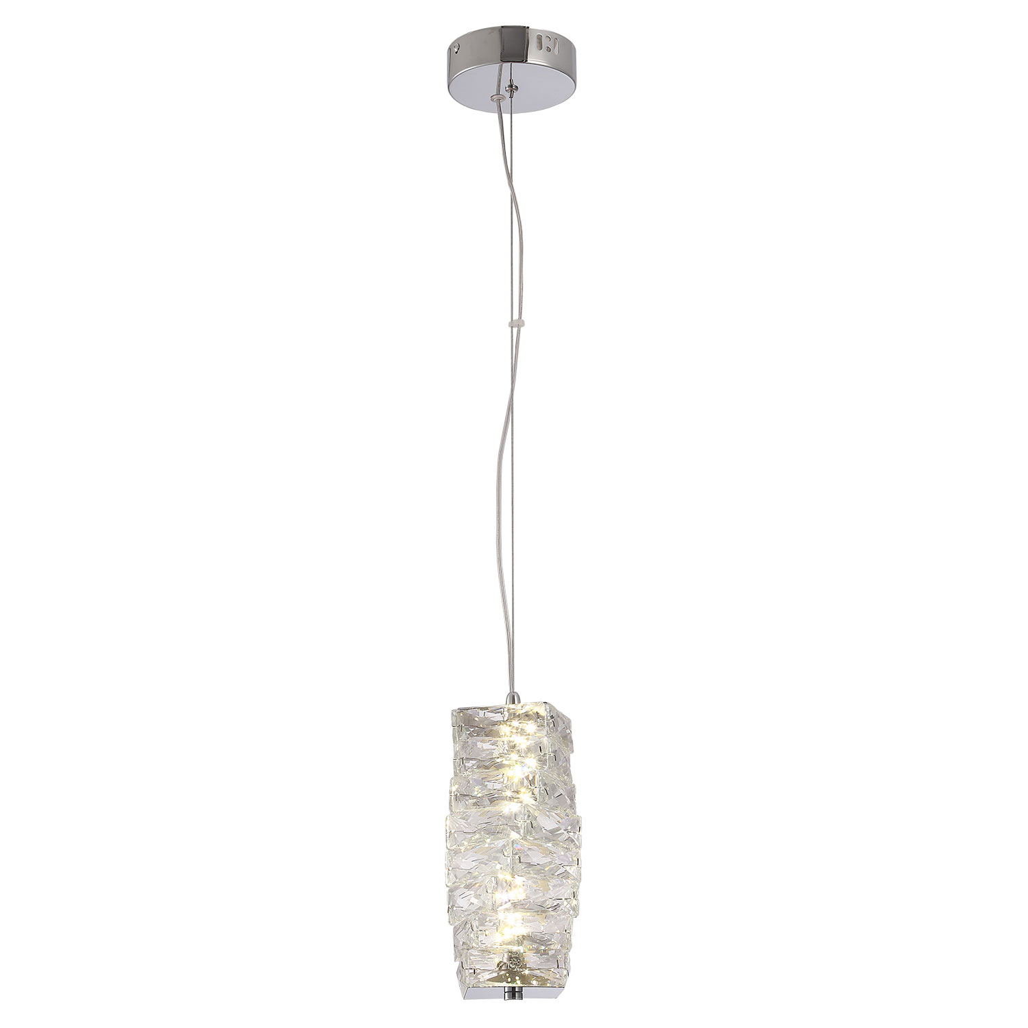 Подвесной светильник Lussole LSP-7063, 12*35 см, хром