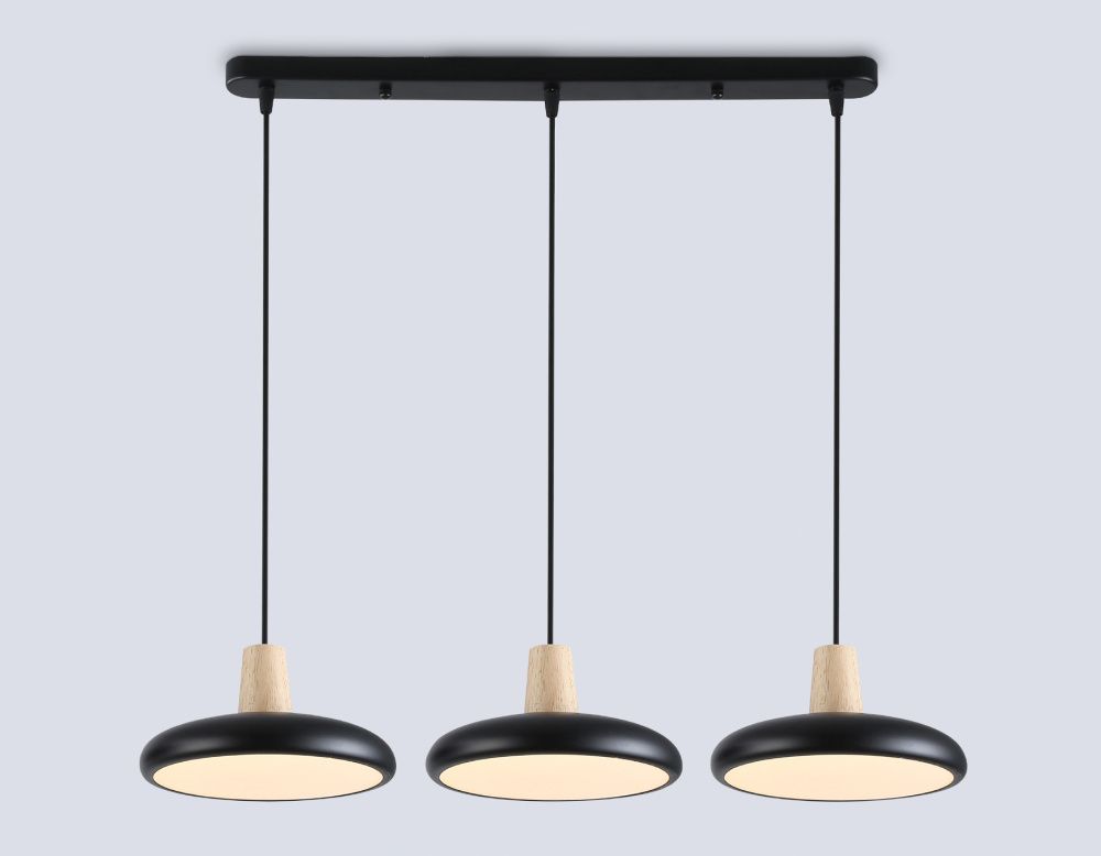 Светильник светодиодный подвесной 55*20*80- см, **W, 3000-6000K, Ambrella Light Comfort FL4841, черный, дерево