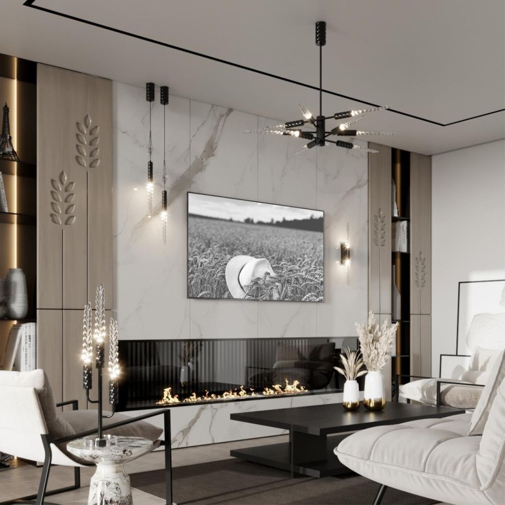 Настенный светильник *4,5*-33 см, 1*LED*4W, 3000K, Odeon Light Exclusive KOLOS 5459/4WL, черный глянцевый/прозрачный