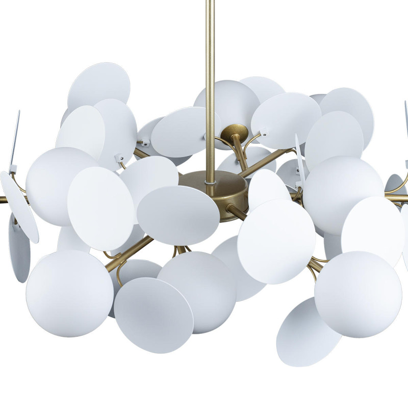 Подвесная люстра Loft IT Matisse 10008/12 white, диаметр 75 см, золото-белый