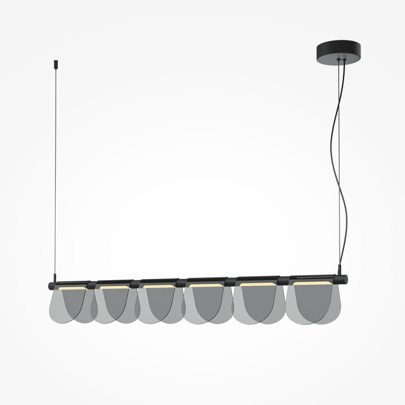 Подвесной светильник 119*14*320 см LED, 30W, 3000К, Maytoni Fluffy MOD319PL-L30B3K черный