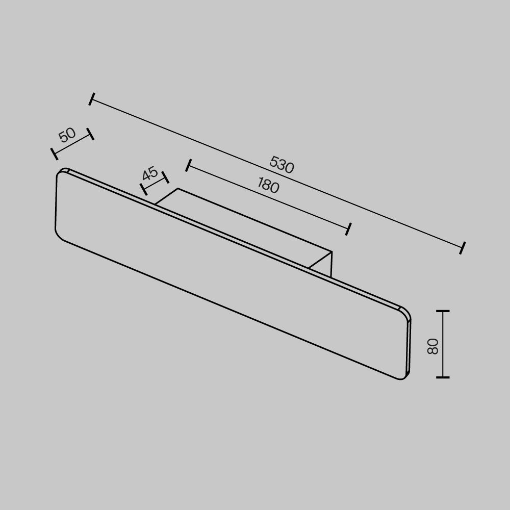 Светильник 53 см, 18W, 3000K, Maytoni  C81WL-18W3K-B, черный