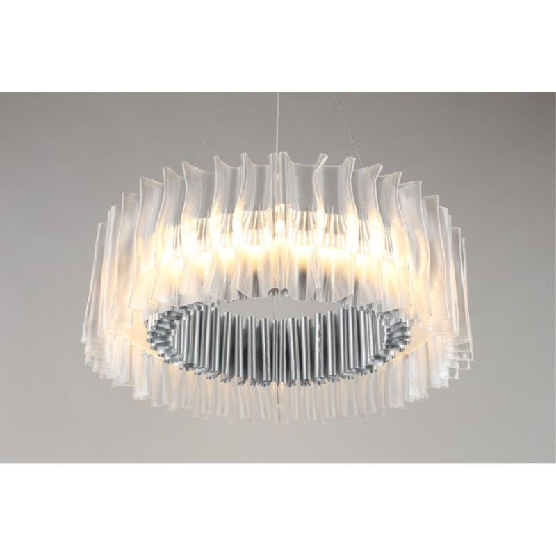 Подвесная люстра 60*60-200 см, 1*LED, 60W, 3000K, Aployt Milena APL.654.03.60, серый