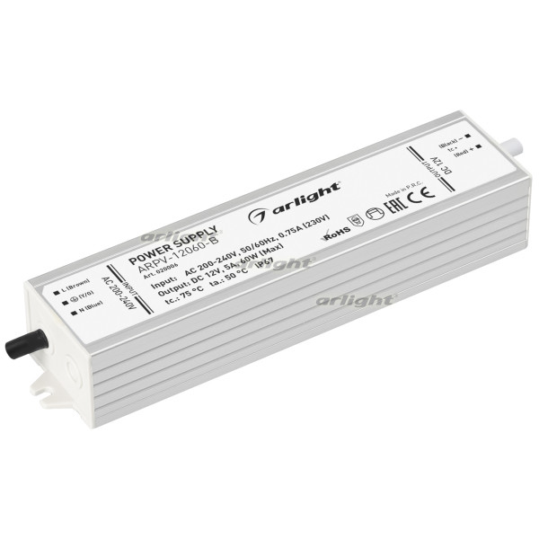 Блок питания для светодиодной ленты Arlight 020006 17,9*4,1*3,1 см, 60W, K,
