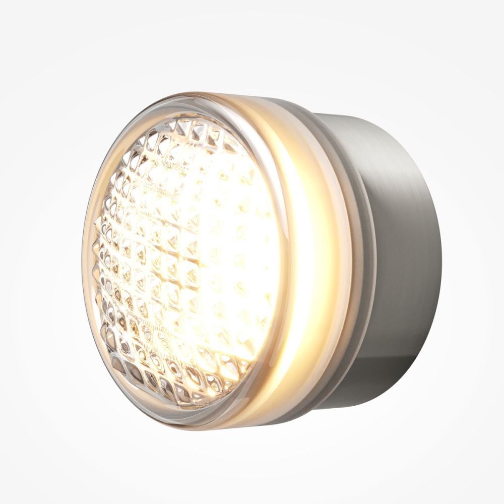 Настенный светильник 12.5 см, 6W, 2700-4000K, Maytoni Olo MOD493WL-L6PTK, платина