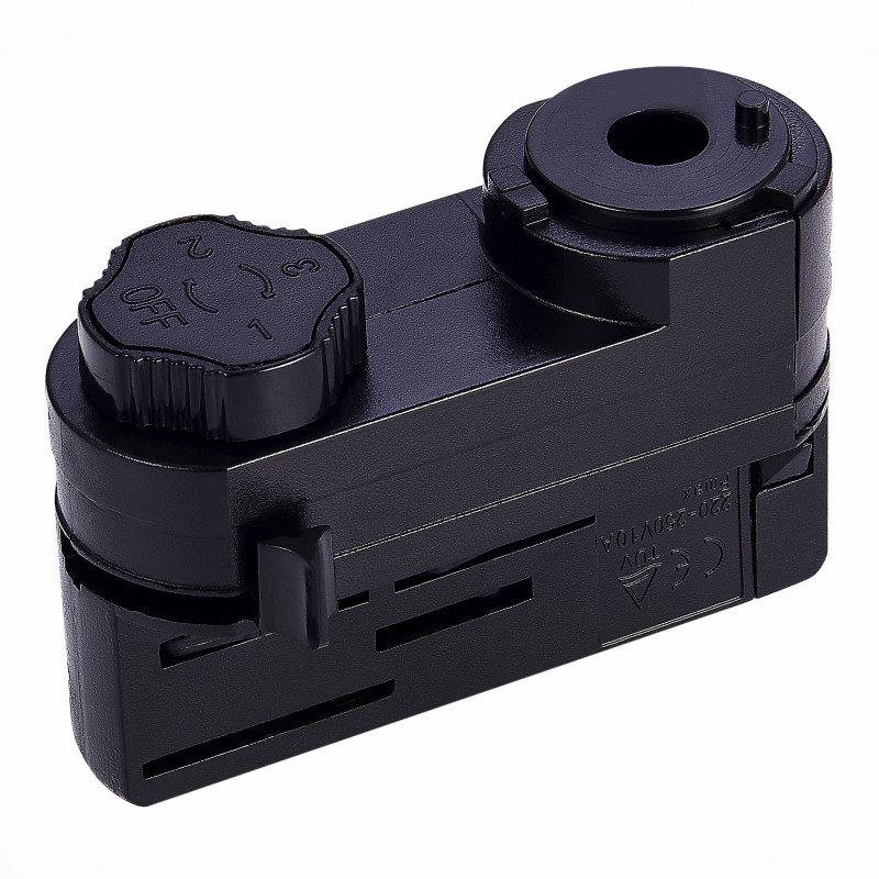 Адаптер питания для трехфазного шинопровода 10*3 см, ST LUCE Трехфазная трековая система ST030.409.20 Черный