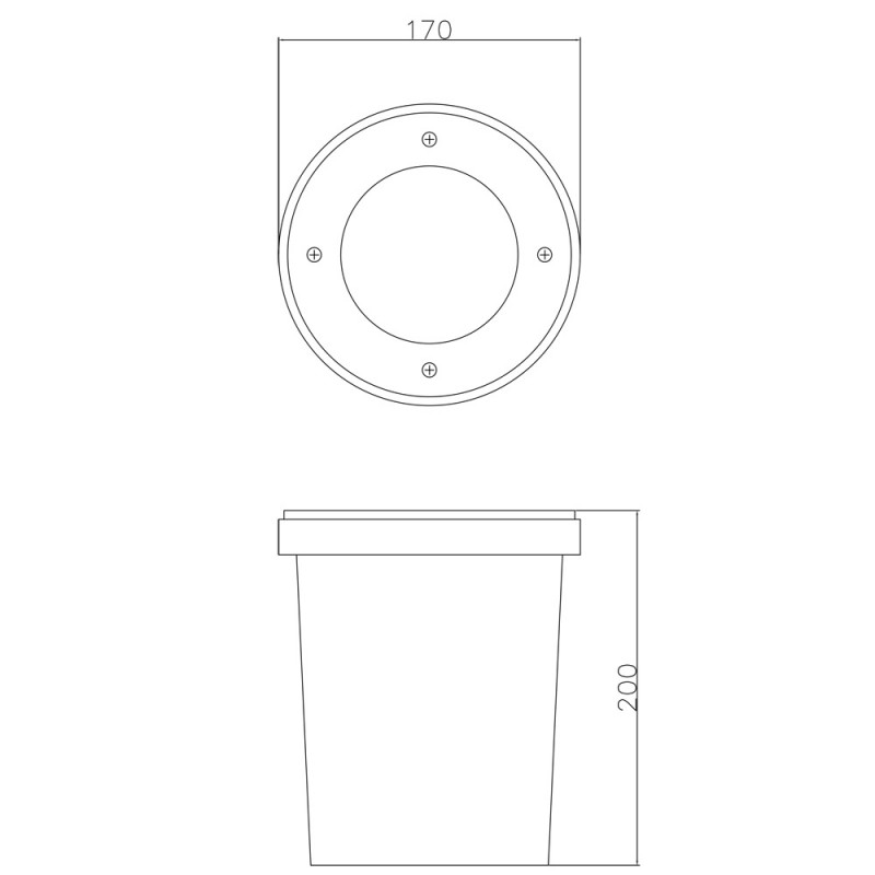Встраиваемый светильник Arte Lamp Install A6013IN-1SS серебро