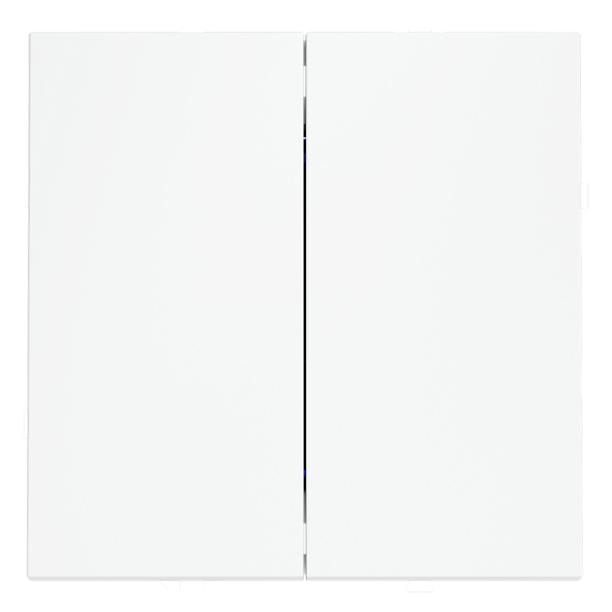 Перекрестный переключатель встраиваемый VOLTUM S70 двухклавишный 10А, (белый матовый) VLS020502