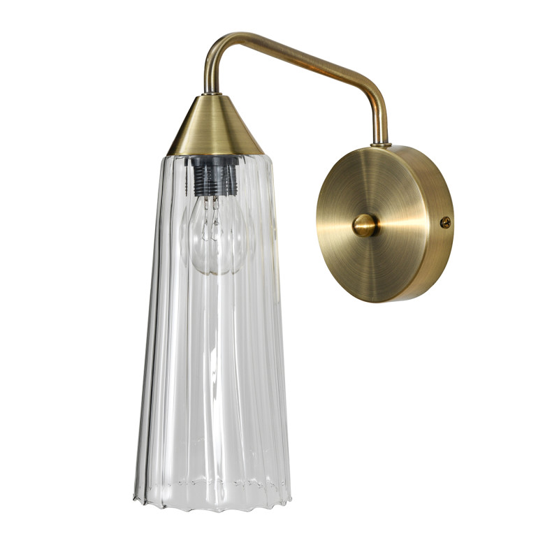 Бра 28 см, Indigo Campana 13028/1W Brass V000508, бронза, 13028/1W Brass