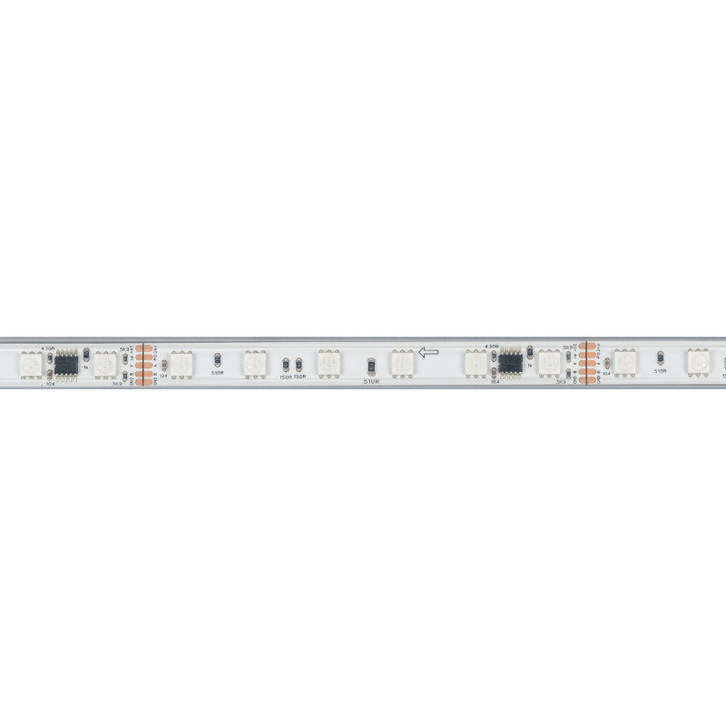Лента герметичная DMX-PS-B60-12mm 24V RGB-PX6 (14 W/m, IP67, 5060, 5m), Arlight 039182. Цена указана за 5 метров. Продается кратно 5 метрам.
