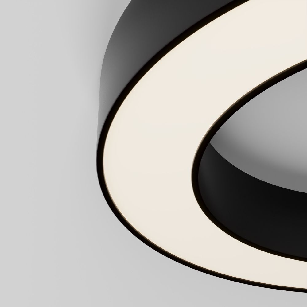 Светильник  C093CL-36W3K-B **-6 см, *LED*36W, 3000K, Maytoni technical Lua C093CL-36W3K-B, Черный