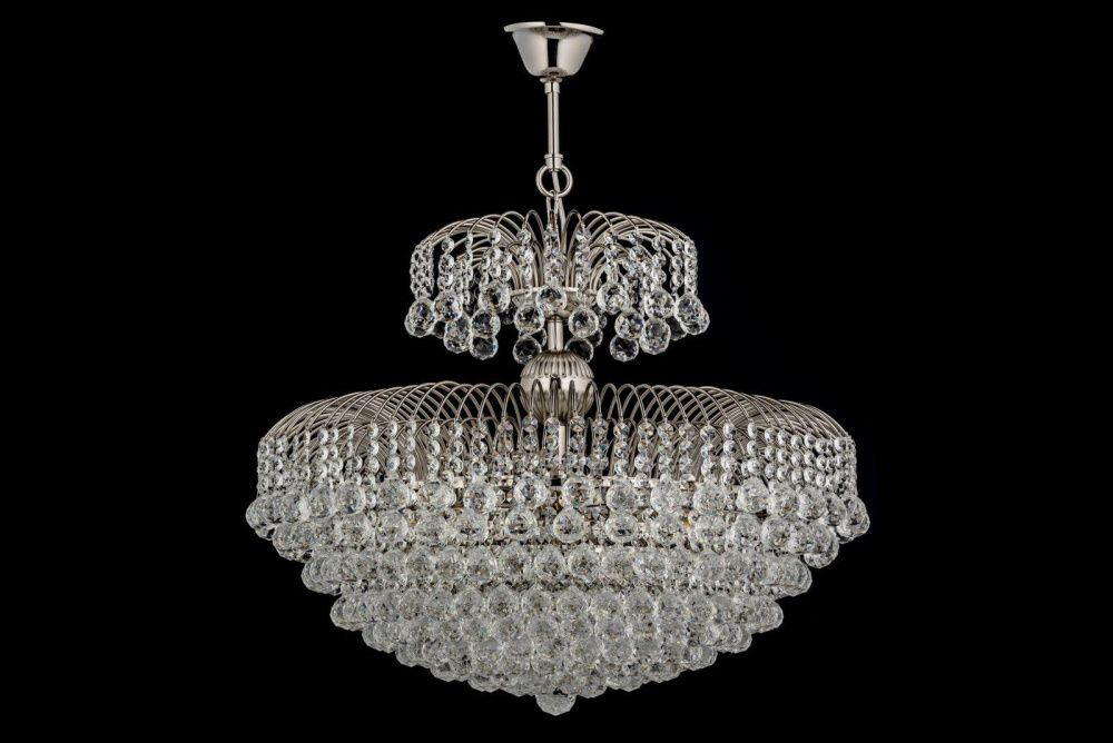 Люстра подвесная *60*55 см, 10*E14*40W, Arti Lampadari Pompei Nickel Pompei E 1.5.60.100 N, никель