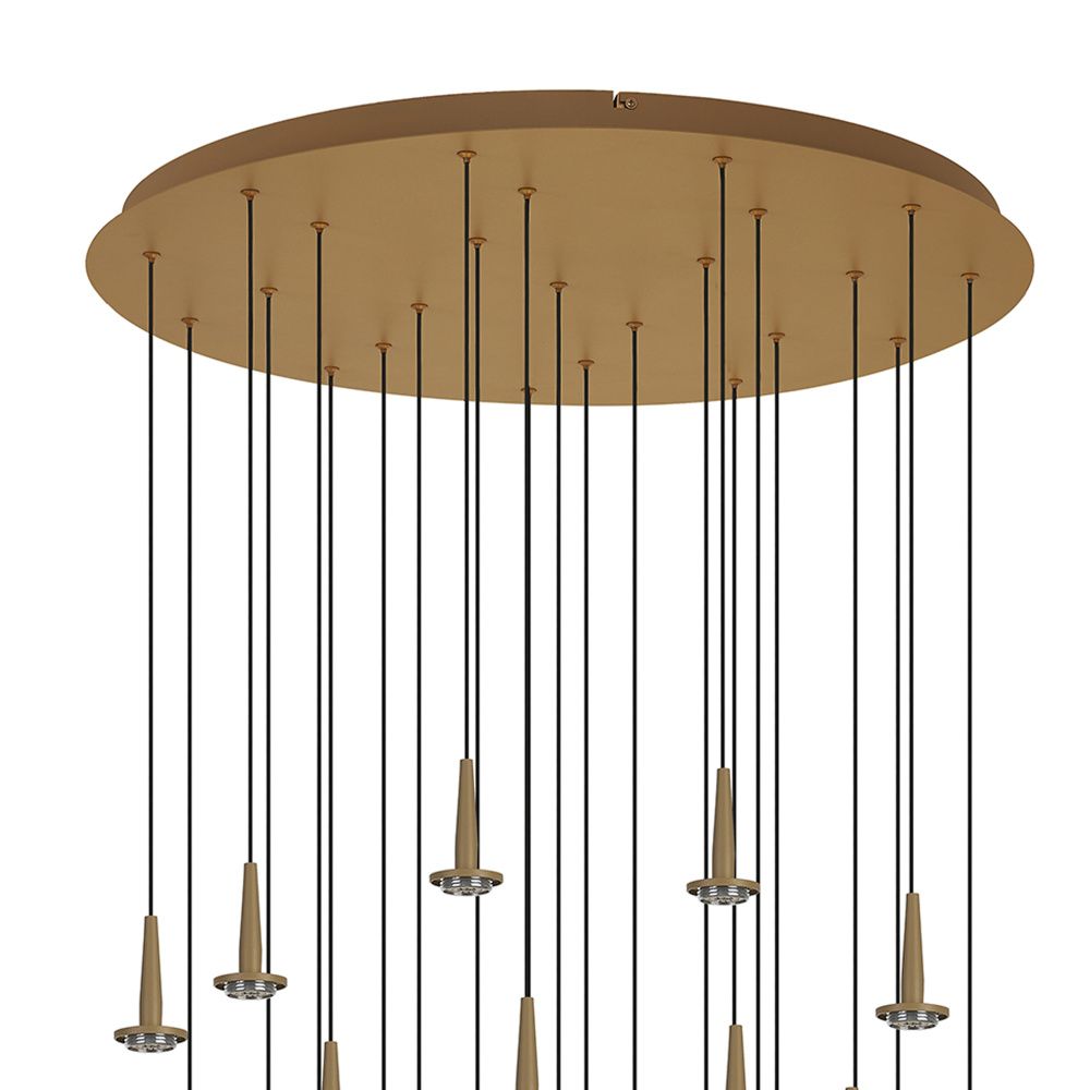 Люстра подвесная 75*200 см, вр  см, 24*LED*5W, 3000K, Mantra Andromeda MAN8937, золотой