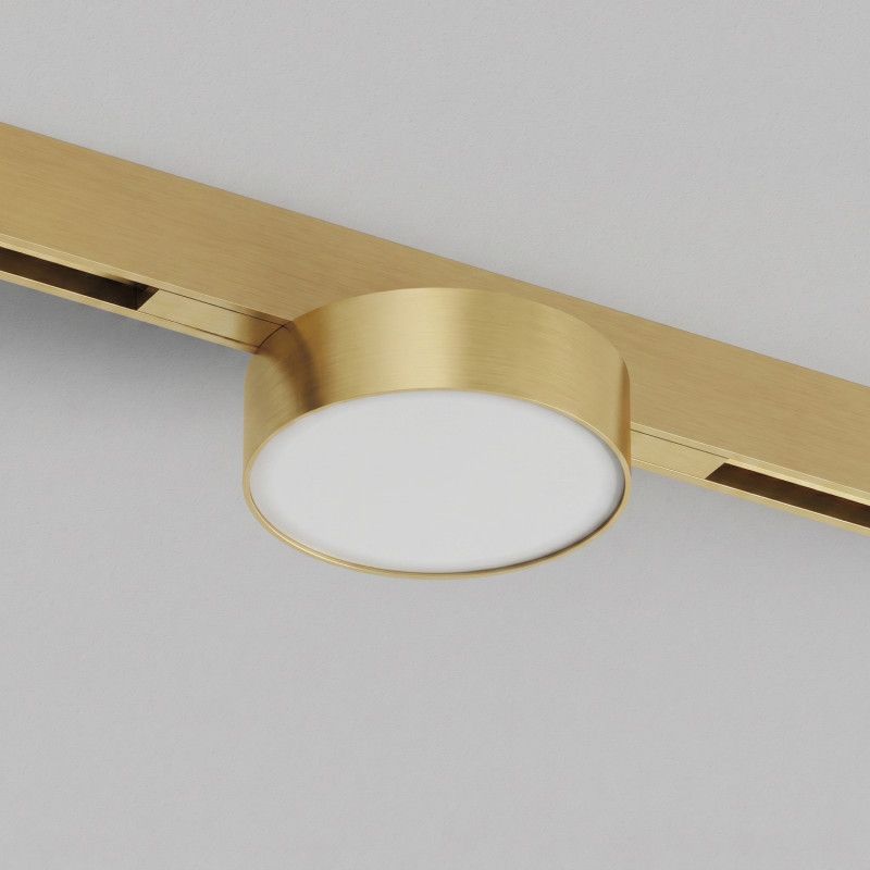 Светильник на шине 16*9,5*5,4 см, *LED*8W, 3000K, Denkirs SHINE PRIME FLOW 3000К | ШАЙН ПРАЙМ ФЛОУ 3000К DK4762-SB, сатинированная латунь