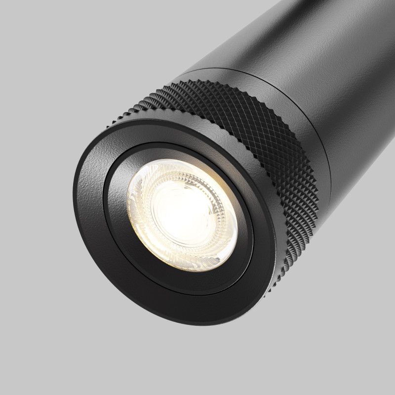 Трековый трехфазный светильник 6 см, 20W, 2700K, Maytoni Focus Zoom TR198-3-20W2.7K-Z-B, черный