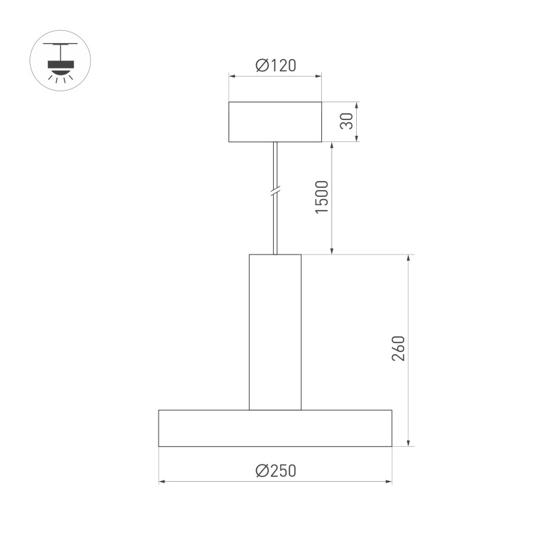 Подвесной светильник Arlight 035928 *25*179 см, 8W, белый (дневной)K,