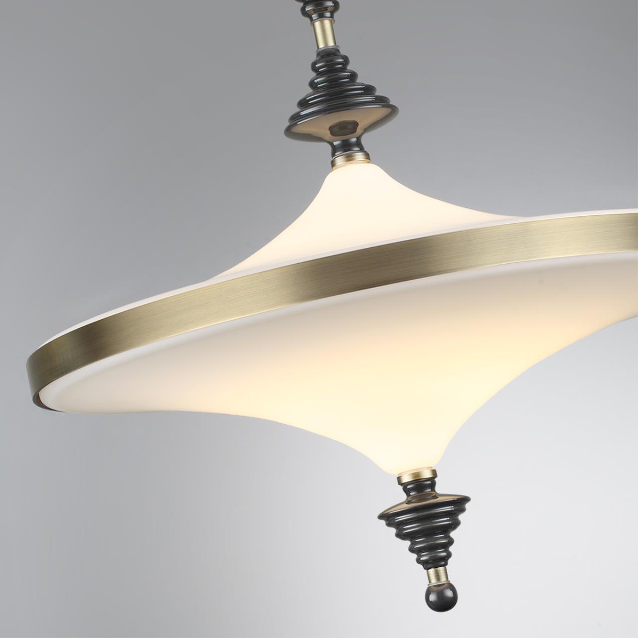 Люстра потолочная 1*LED*43W, 3000К, 4300lm Odeon Light Ula 5404/43CL, бронзовый