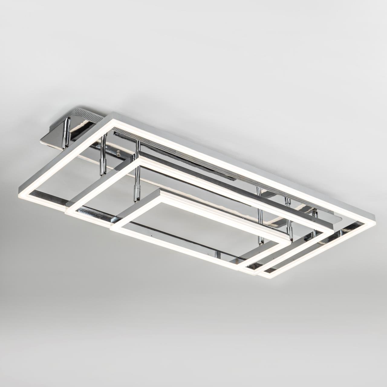 Светильник 80*40*20 см, LED 220W, 3000 / 6000K, Хром LED4U L11001-3CL CR