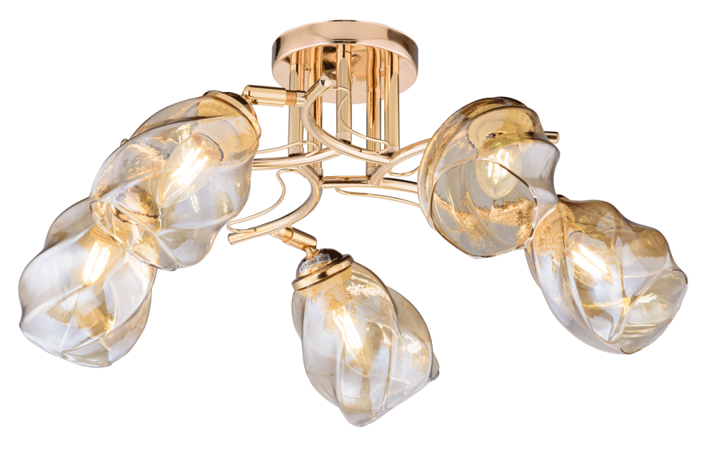 Люстра L540 x W540 x H220, мм, 5*40W (200W), GOLD (Золото) Rilon 06662/5 GOLD