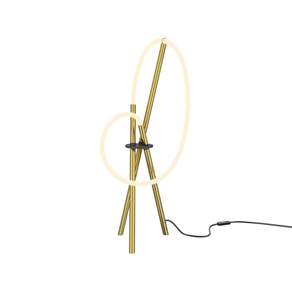 Настольная лампа 59 см, 15W, 3000K, Maytoni Crochet MOD369TL-L15BS3K, латунь