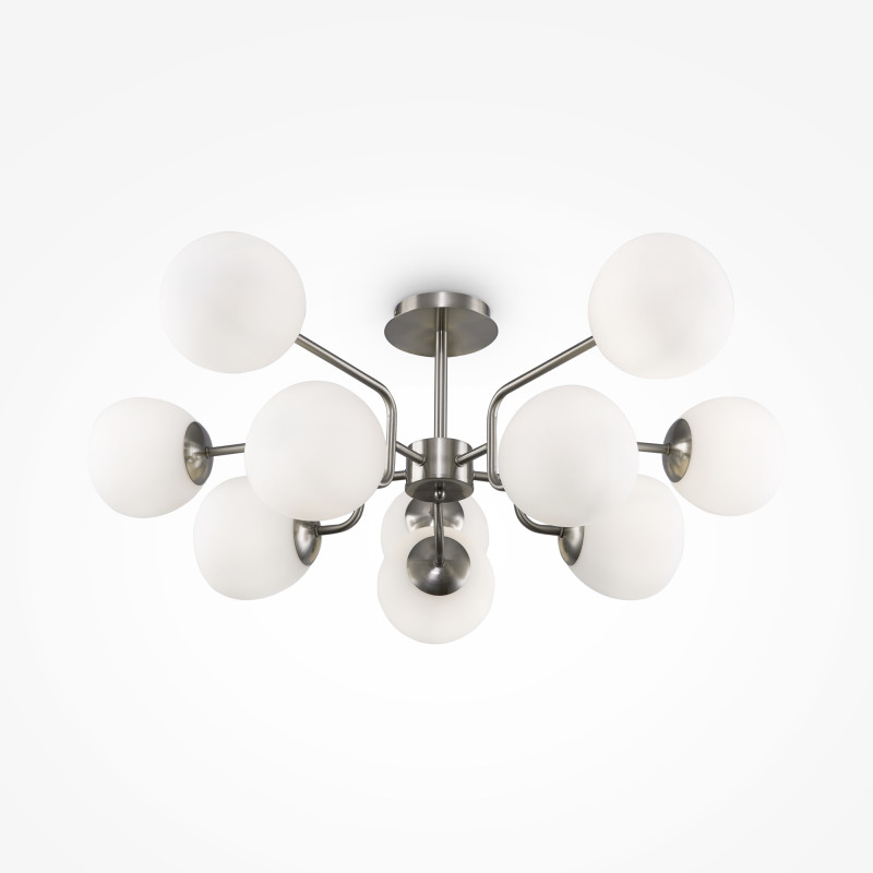 Потолочная люстра Maytoni Erich MOD221PL-10N, диаметр 91 см, никель