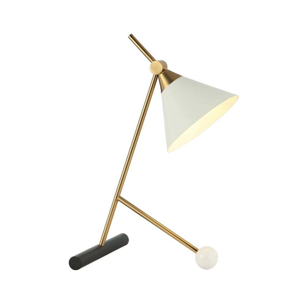 Настольная лампа 34*34*57 см, 1*E27 Gerhort G32148/1T BRS+BK+WT WT, Бронза;Черный;Белый