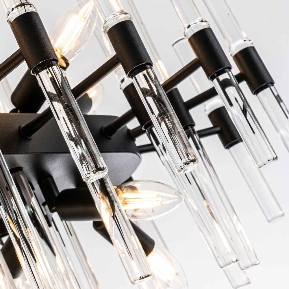 Подвесная люстра 40*100*50/79 см, 20*Е14 MODELUX ML.9011.20 BK черный матовый