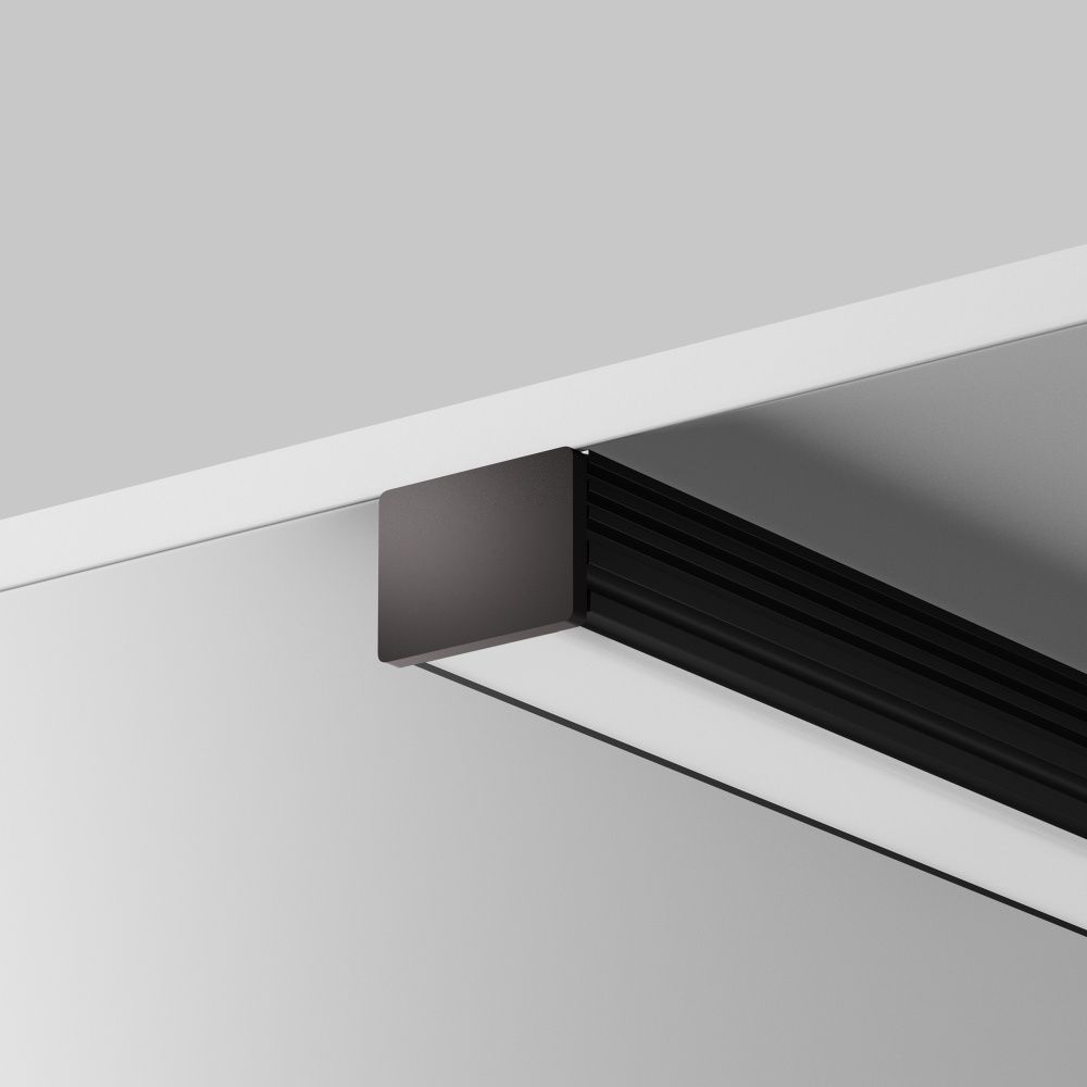 Комплект заглушек (для профиля 16×12) 10 шт., ALM-005-B-EC 642022, 1*2*1 см, Maytoni Led Strip 642022, Черный