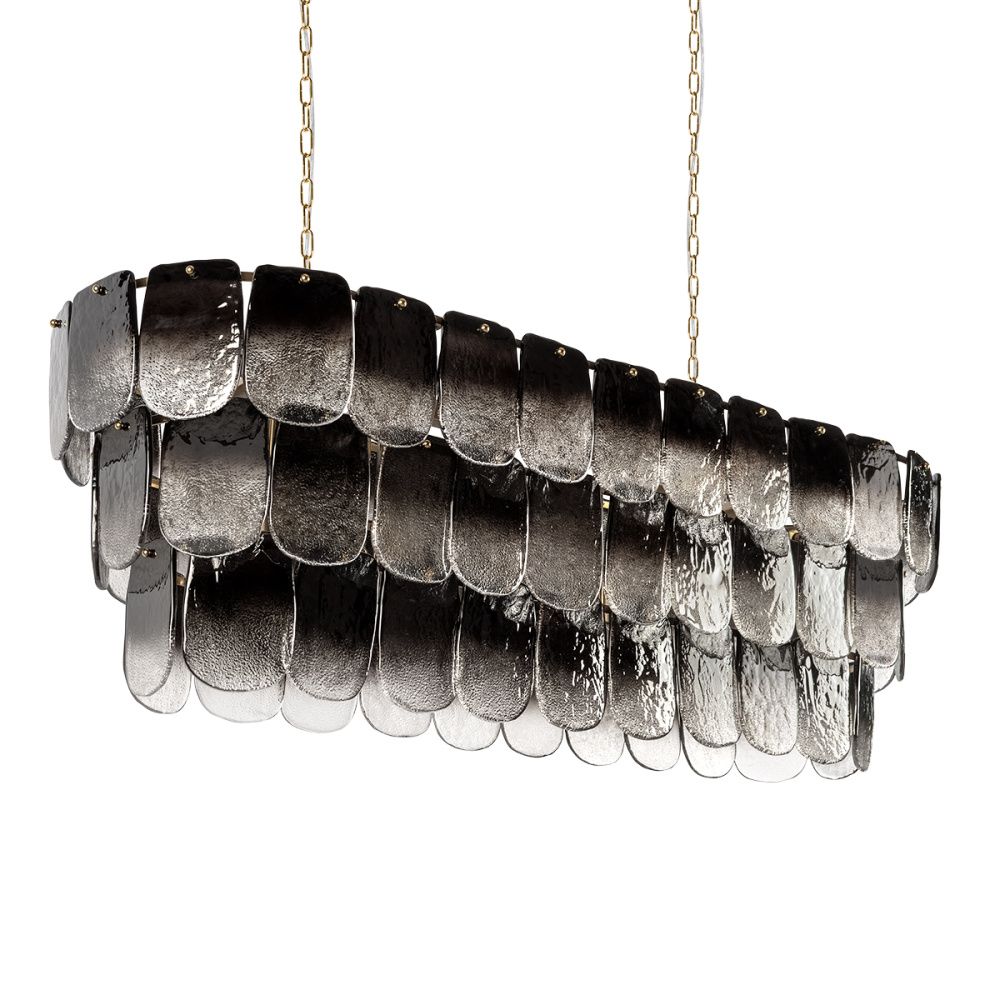 Подвесная люстра 120 см, LOFT IT Gradient 10482/1200R Smoke, золото