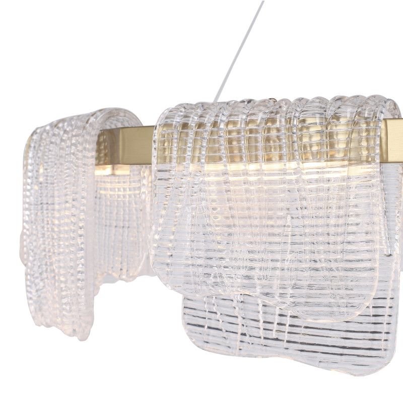 Подвесная люстра 80*150 см, 1*LED*66W, 4000K, ST-Luce Voile SL6021.203.66, золотой