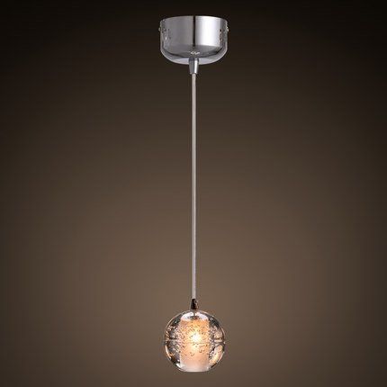 Светильник Bocci 14.1 Single Bubbles Led Crystal Glass 1 Ball 16*16*16 см, 1*LED*10W, ImperiumLoft 40.39, Хром