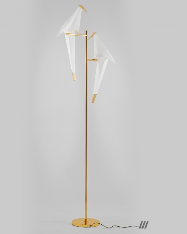 Торшер 50*25*180 см, LED 24 W, Moderli Birds V3075-2TL Золотой
