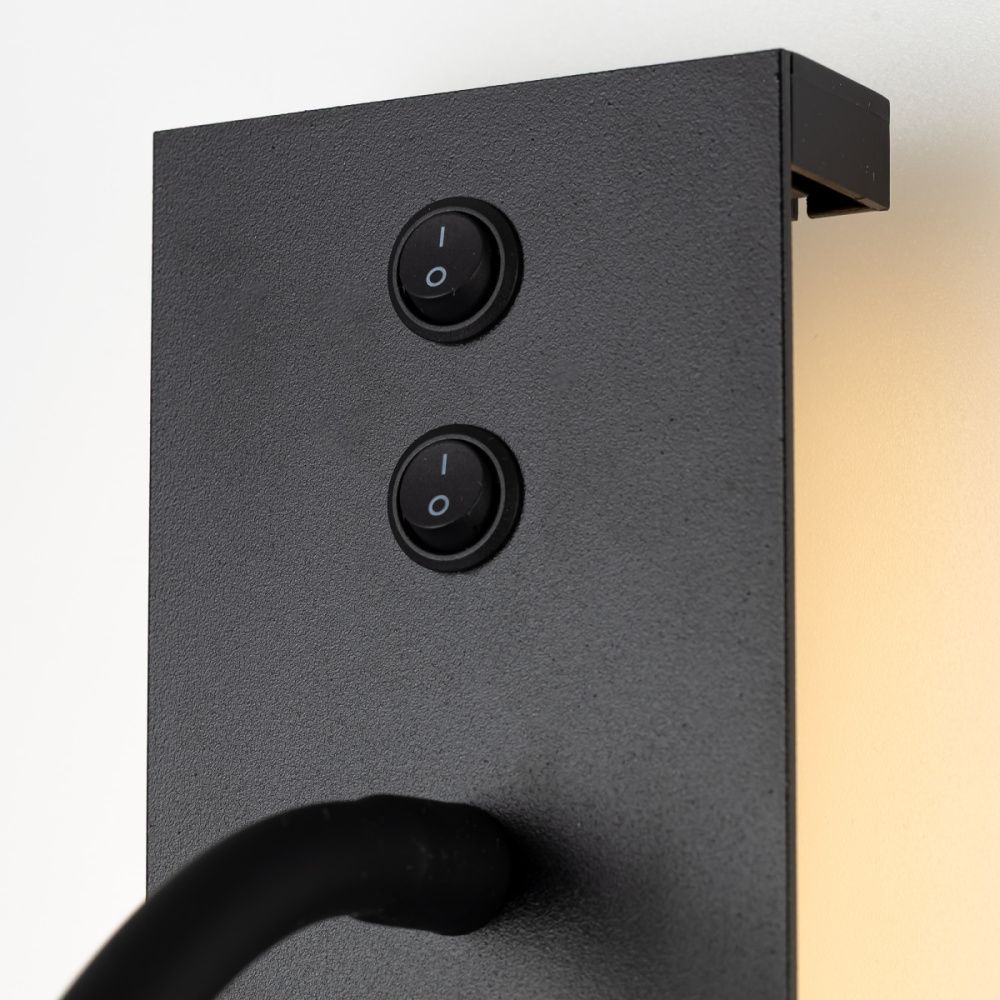 Светильник с выключателем 8*30 см, 14W, 3000K Чёрный Citilux Декарт CL704471 LED USB