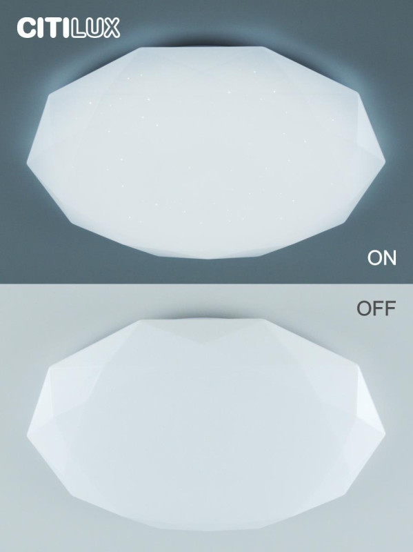 Светильник 56 см, 90W, 3000-5500K с пультом Citilux Астрон CL733900G, белый