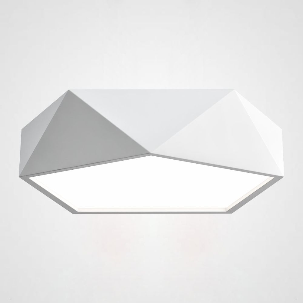 Потолочный светодиодный светильник GEOMETRIC White D50 50*50*10 см, 1*LED*24W, 4000K, ImperiumLoft GEOMETRIC-BW01, Белый