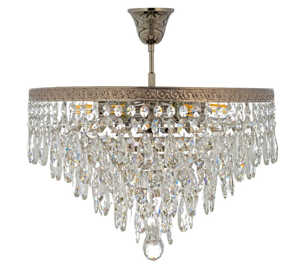 Люстра потолочная *46*25 см, 6*E27*60W, Arti Lampadari Castellana Nickel Castellana E 1.3.46.601 N, Матовый никель