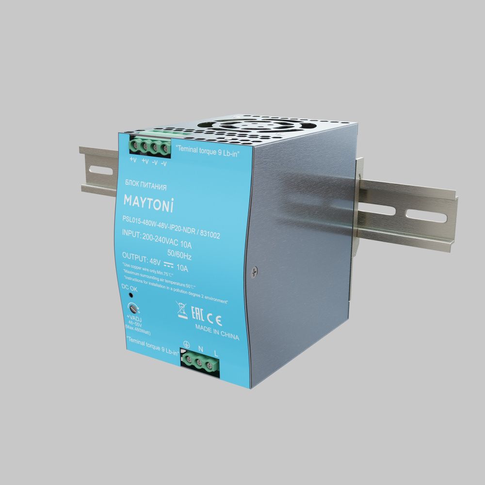 Блок питания 48V, 480W к светодиодной ленте Led Strip 831002 8,6*12,5*-11,4 см, Maytoni 831002, Серебро