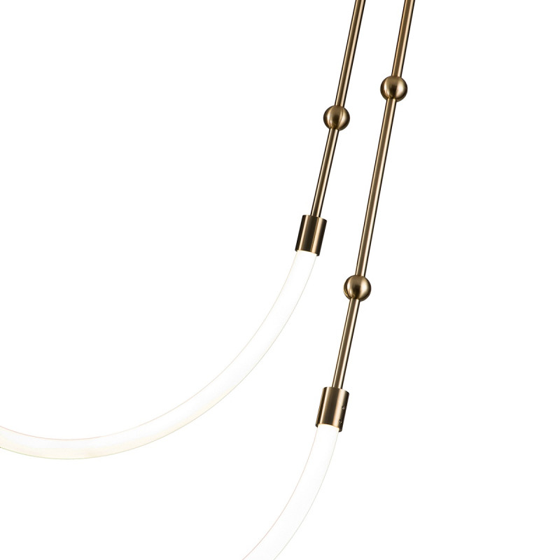 Подвесной светильник 1604*30 мм, 2*LED 19W 3000-6500K бронза Indigo Corda V000063L, 14010/2P Brass