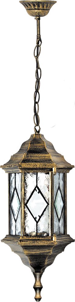  Светильник садово-парковый Feron PL125 36 см шестигранный на цепочке, черное золото